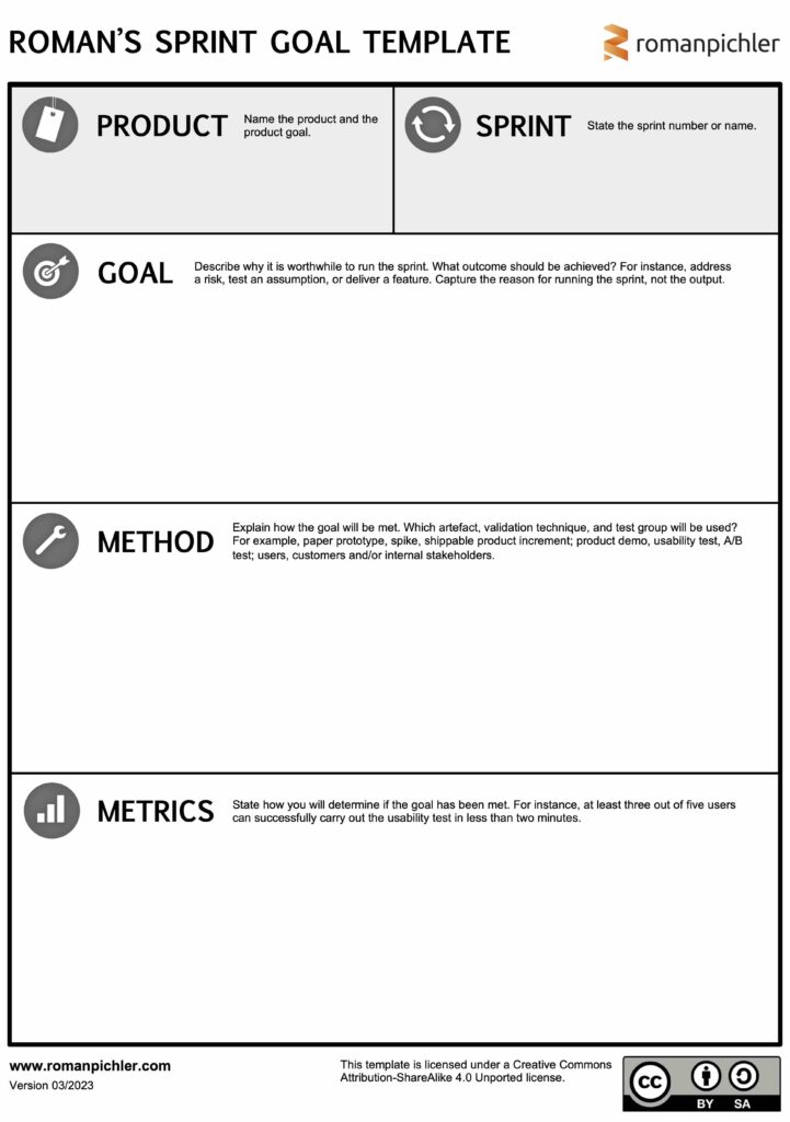 Roman's Sprint Goal Template