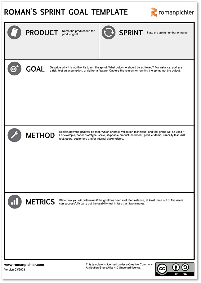 Roman's Sprint Goal Template